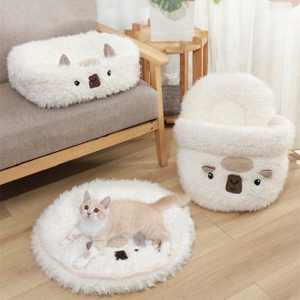 Super Soft Pet Bed Kennel Alpaca Sofa Cushion Mat